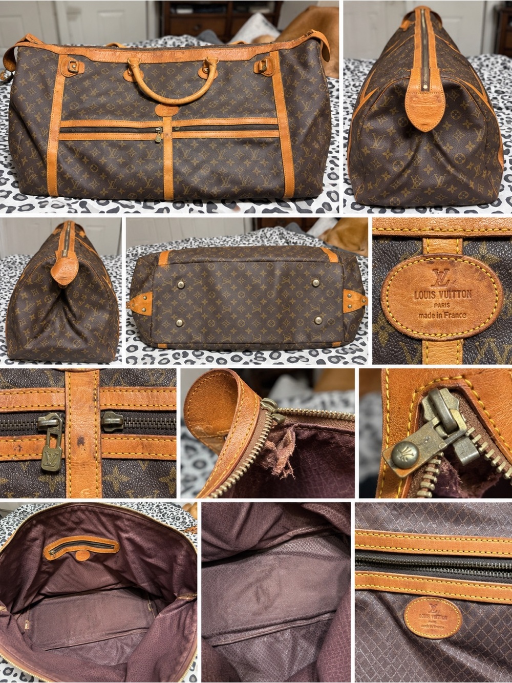 Louis Vuitton Monogram Travel Duffel bag Vintage unisex project/repair